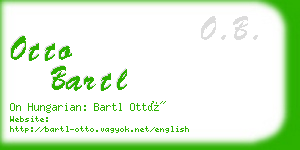 otto bartl business card